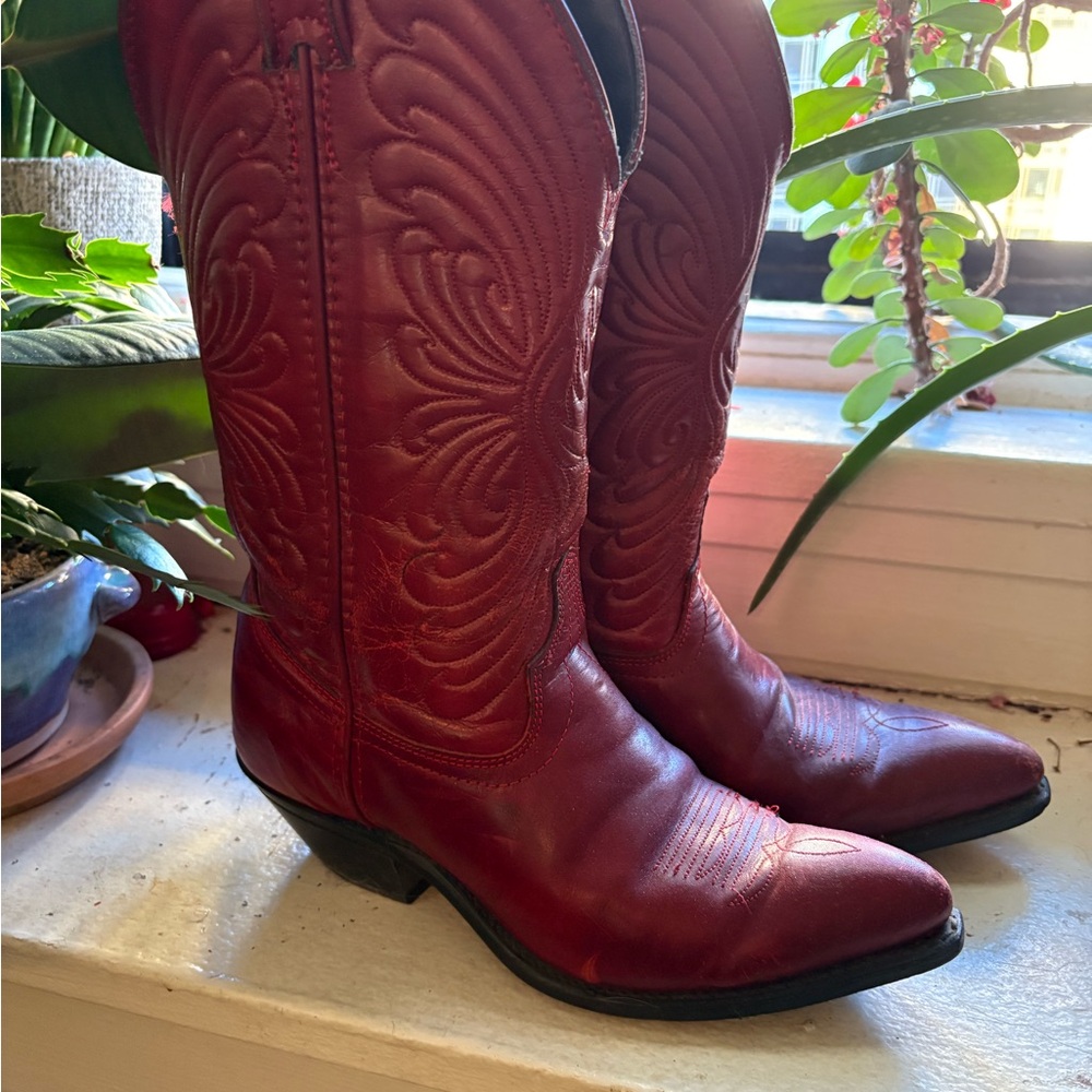 Laredo Red Women's Heeled Cowboy Boots